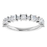 Platinum Square Natural Diamond Anniversary Band – 1/2–1 1/3 CTW - view 3