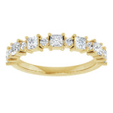 14K Gold Square Natural Diamond Anniversary Band – 1/2–1 1/3 CTW - Yellow Gold - view 3