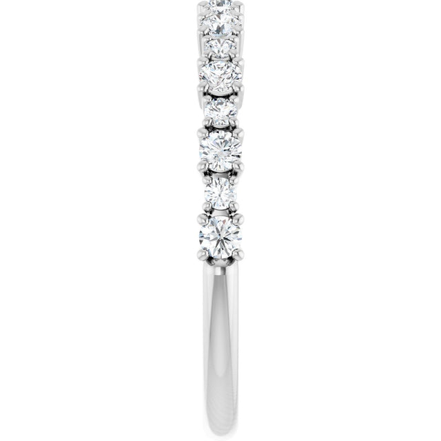 Platinum Round Lab-Grown Diamond Anniversary Band – 3/8–1 1/4 CTW - view 4