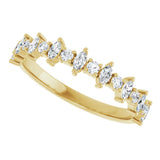 14K Gold Marquise Natural Diamond Anniversary Band – 3/8–5/8 CTW - Yellow Gold - view 5