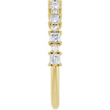 14K Gold Square Lab-Grown Diamond Anniversary Band – 1/2 CTW - Yellow Gold - view 4