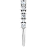 Platinum Square Natural Diamond Anniversary Band – 1/2–1 1/3 CTW - view 4