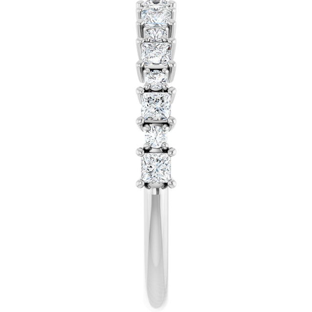 Platinum Square Natural Diamond Anniversary Band – 1/2–1 1/3 CTW - view 4