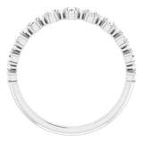 Platinum Straight Baguette Natural Diamond Anniversary Band – 3/8–7/8 CTW - view 2