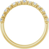 14K Gold Round Lab-Grown Diamond Anniversary Band – 3/8–1 1/4 CTW - Yellow Gold - view 2