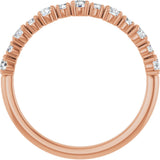14K Gold Round Lab-Grown Diamond Anniversary Band – 3/8–1 1/4 CTW - Rose Gold - view 2