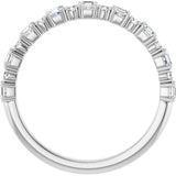 Platinum Asscher Natural Diamond Anniversary Band – 1/2–1 1/3 CTW - view 2