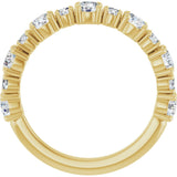 14K Gold Round Lab-Grown Diamond Anniversary Band – 3/8–1 1/4 CTW - Yellow Gold - view 2