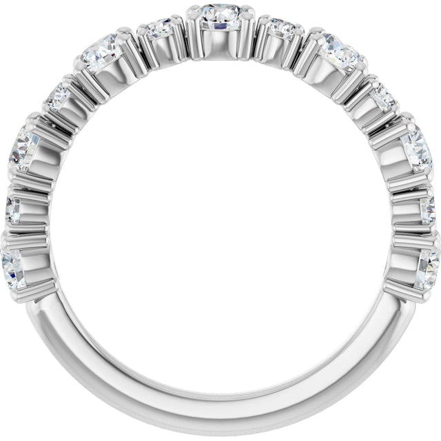 Platinum Round Lab-Grown Diamond Anniversary Band – 3/8–1 1/4 CTW - view 2