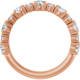 14K Gold Round Lab-Grown Diamond Anniversary Band – 3/8–1 1/4 CTW - Rose Gold - view 2