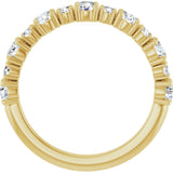 14K Gold Round Lab-Grown Diamond Anniversary Band – 3/8–1 1/4 CTW - Yellow Gold - view 2