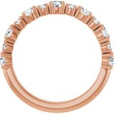 14K Gold Round Lab-Grown Diamond Anniversary Band – 3/8–1 1/4 CTW - Rose Gold - view 2