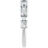 Platinum Asscher Natural Diamond Anniversary Band – 1/2–1 1/3 CTW - view 4