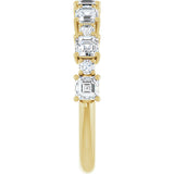 14K Gold Asscher Natural Diamond Anniversary Band – 1/2–1 1/3 CTW - Yellow Gold - view 4