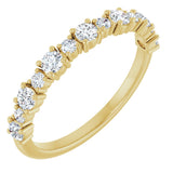 14K Gold Round Natural Diamond Anniversary Band – 3/8–3/4 CTW - Yellow Gold
