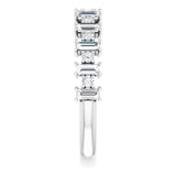 Platinum Straight Baguette Natural Diamond Anniversary Band – 3/8–7/8 CTW - view 4