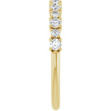 14K Gold Round Lab-Grown Diamond Anniversary Band – 3/8–1 1/4 CTW - Yellow Gold - view 4