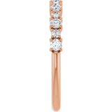 14K Gold Round Lab-Grown Diamond Anniversary Band – 3/8–1 1/4 CTW - Rose Gold - view 4