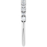 Platinum Round Natural Diamond Anniversary Band – 3/8–3/4 CTW - view 4