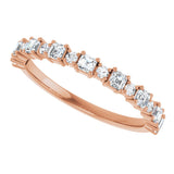 14K Gold Asscher Natural Diamond Anniversary Band – 1/2–1 1/3 CTW - Rose Gold - view 5