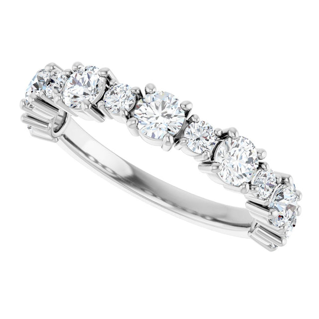 Platinum Round Lab-Grown Diamond Anniversary Band – 3/8–1 1/4 CTW - view 5