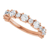 14K Gold Round Lab-Grown Diamond Anniversary Band – 3/8–1 1/4 CTW - Rose Gold - view 5