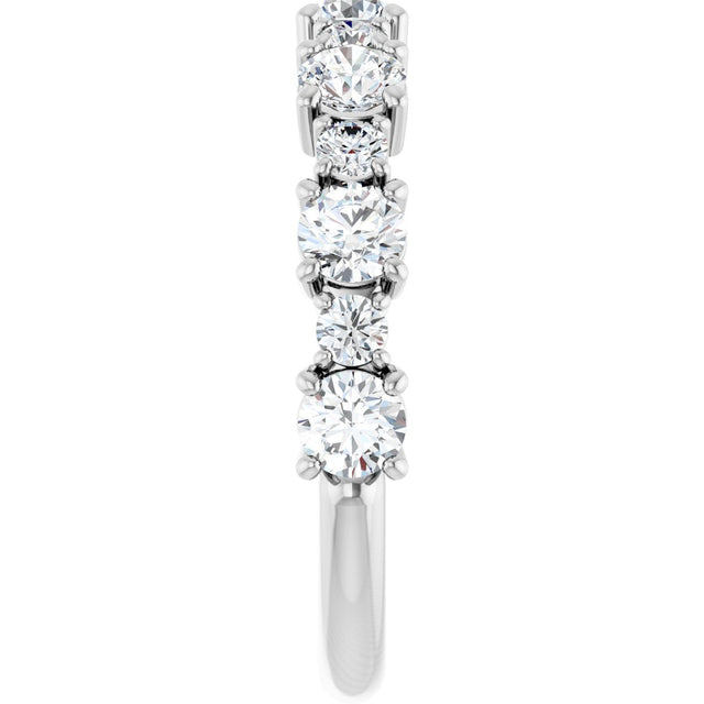 Platinum Round Lab-Grown Diamond Anniversary Band – 3/8–1 1/4 CTW - view 4