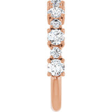 14K Gold Round Lab-Grown Diamond Anniversary Band – 3/8–1 1/4 CTW - Rose Gold - view 4
