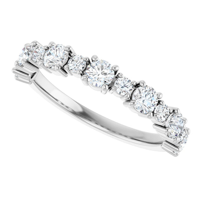 Platinum Round Lab-Grown Diamond Anniversary Band – 3/8–1 1/4 CTW - view 5