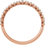 14K Gold Marquise Natural Diamond Anniversary Band – 3/8–5/8 CTW - Rose Gold - view 2