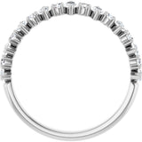 Platinum Marquise Natural Diamond Anniversary Band – 3/8–5/8 CTW - view 2