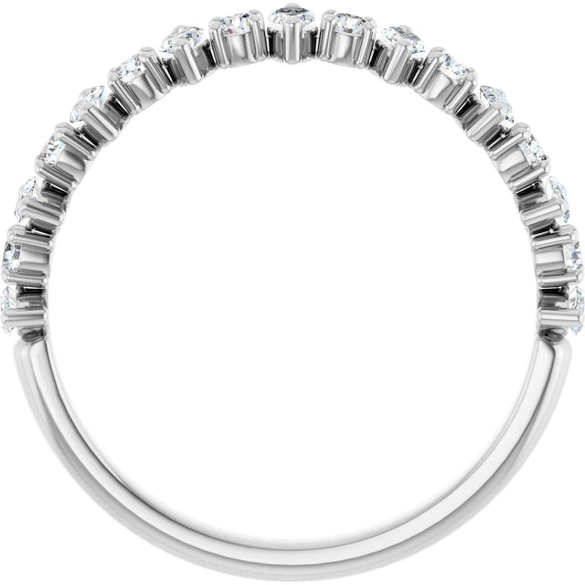 Platinum Marquise Natural Diamond Anniversary Band – 3/8–5/8 CTW - view 2