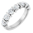 Platinum Round Lab-Grown Diamond Bar Channel-Set Anniversary Band – 3.75 mm Stones