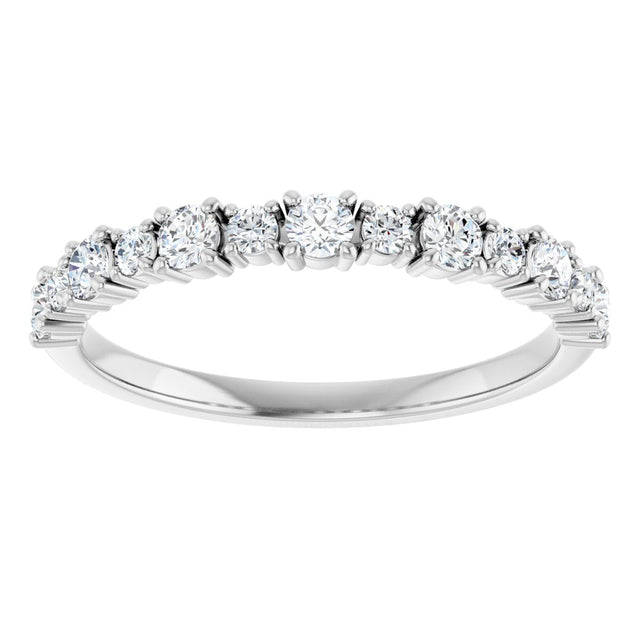 Platinum Round Lab-Grown Diamond Anniversary Band – 3/8–1 1/4 CTW - view 3