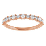 14K Gold Round Lab-Grown Diamond Anniversary Band – 3/8–1 1/4 CTW - Rose Gold - view 3