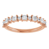 14K Gold Square Natural Diamond Anniversary Band – 1/2–1 1/3 CTW - Rose Gold - view 3