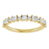 14K Gold Square Natural Diamond Anniversary Band – 1/2–1 1/3 CTW - Yellow Gold - view 3