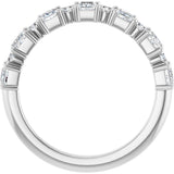 Platinum Square Natural Diamond Anniversary Band – 1/2–1 1/3 CTW - view 2
