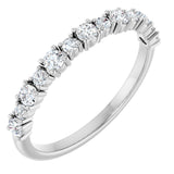 14K Gold Round Lab-Grown Diamond Anniversary Band – 3/8–1 1/4 CTW - White Gold