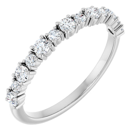 Platinum Round Lab-Grown Diamond Anniversary Band – 3/8–1 1/4 CTW