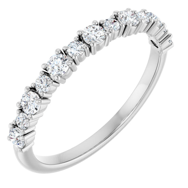 Platinum Round Lab-Grown Diamond Anniversary Band – 3/8–1 1/4 CTW
