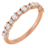 14K Gold Round Lab-Grown Diamond Anniversary Band – 3/8–1 1/4 CTW - Rose Gold