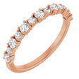 14K Gold Round Natural Diamond Anniversary Band – 3/8–3/4 CTW - Rose Gold