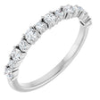 Platinum Round Natural Diamond Anniversary Band – 3/8–3/4 CTW