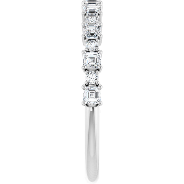 Platinum Asscher Natural Diamond Anniversary Band – 1/2–1 1/3 CTW - view 4