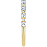 14K Gold Asscher Natural Diamond Anniversary Band – 1/2–1 1/3 CTW - Yellow Gold - view 4