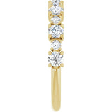 14K Gold Round Lab-Grown Diamond Anniversary Band – 3/8–1 1/4 CTW - Yellow Gold - view 4