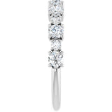 Platinum Round Lab-Grown Diamond Anniversary Band – 3/8–1 1/4 CTW - view 4