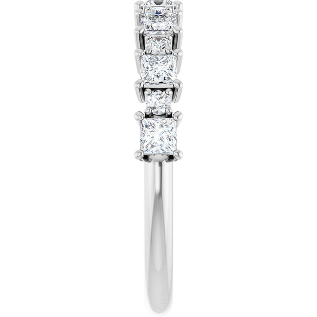 Platinum Square Natural Diamond Anniversary Band – 1/2–1 1/3 CTW - view 4