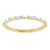 10K Gold Straight Baguette Natural Diamond Bar Channel-Set Anniversary Band – 1/5–5/8 CTW - Yellow Gold - view 3